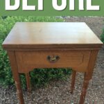 old sewing desk before makeover