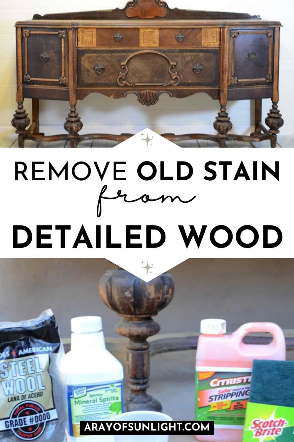 How to Remove Old Stain from Detailed Wood