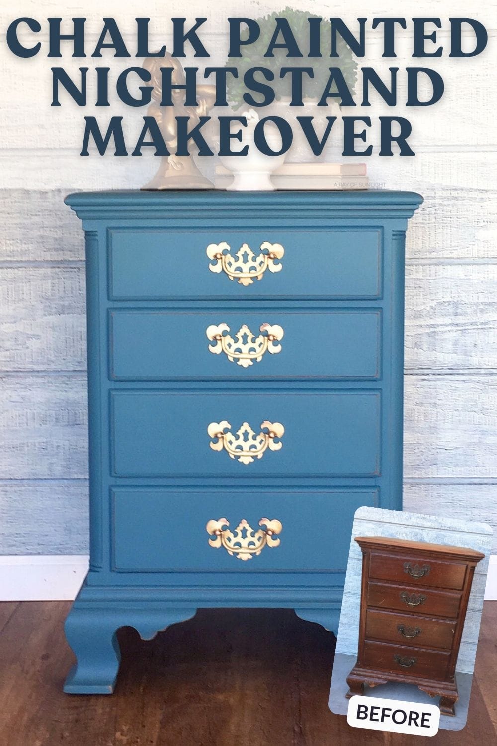 Chalk Painted Nightstand Makeover