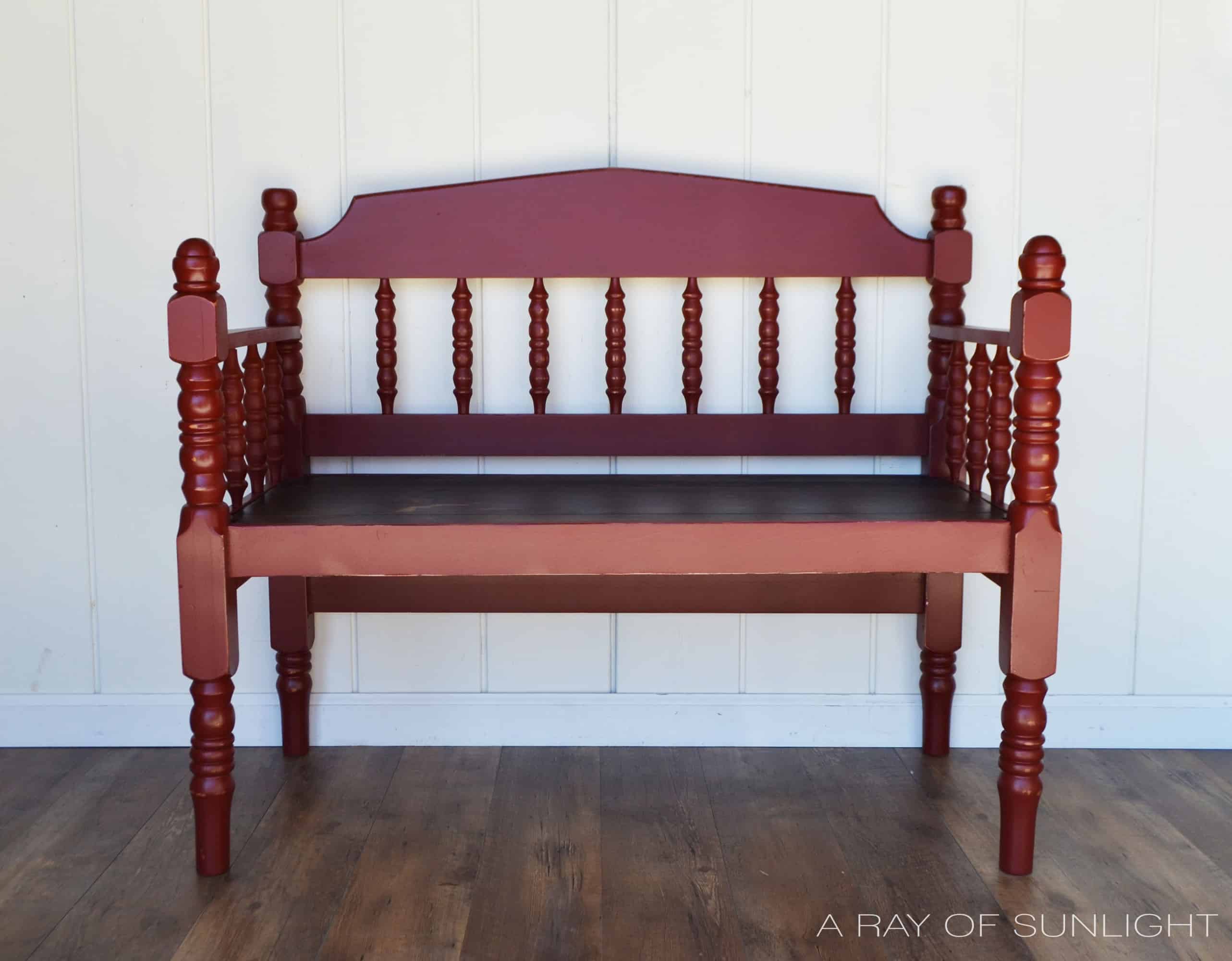 How to Make a Bench from a Headboard and Footboard