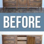dark wooden dresser with extra drawers