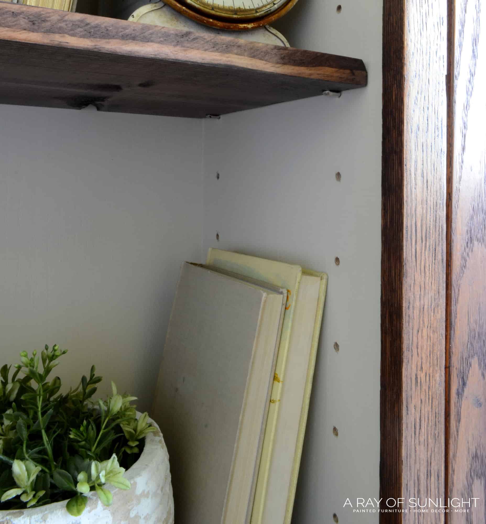 This old gun cabinet was transformed into a modern farmhouse cabinet with general finishes and some new shelving - The Farmhouse Cabinet Makeover by A Ray of Sunlight | Perfect for our farmhouse living room! #farmhousecabinet #paintedfurniture