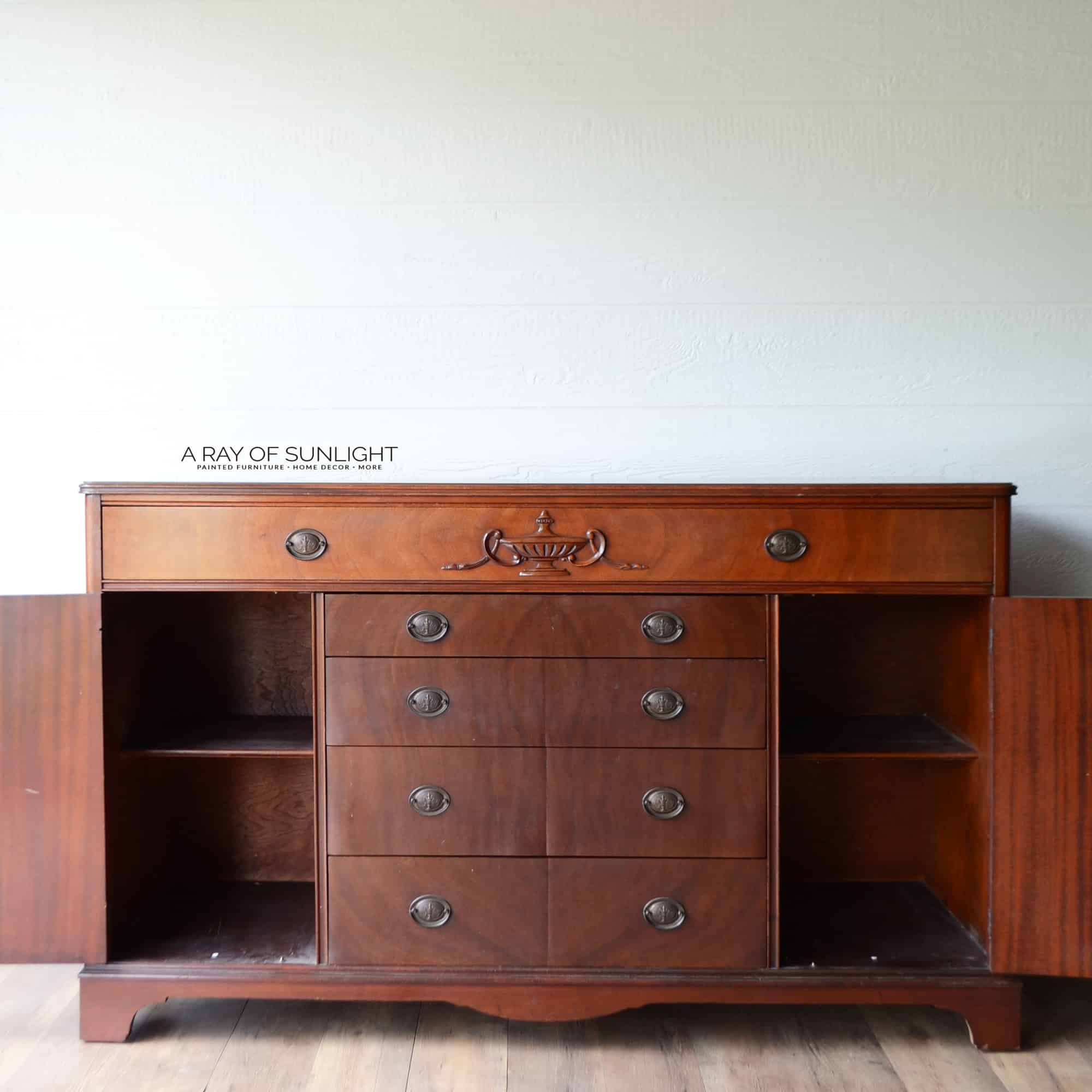 Vintage Buffet | Ready to Paint Inventory Available for customization by A Ray of Sunlight #paintedfurniture #diyfurniture
