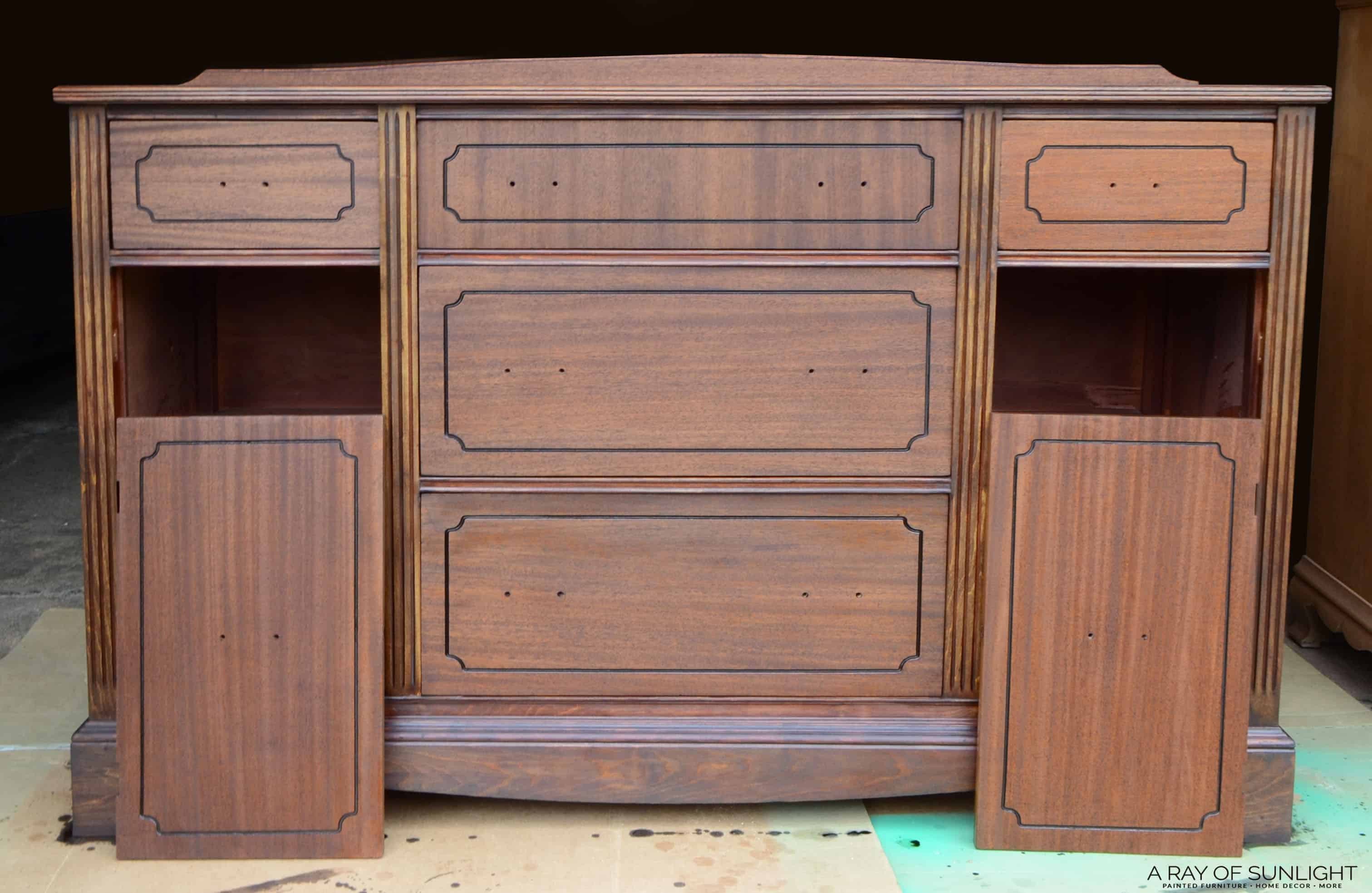 How to stain a buffet darker