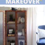 stained farmhouse cabinet