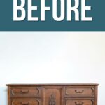 old detailed dresser before makeover