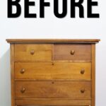 old dresser with 4 drawers before makeover