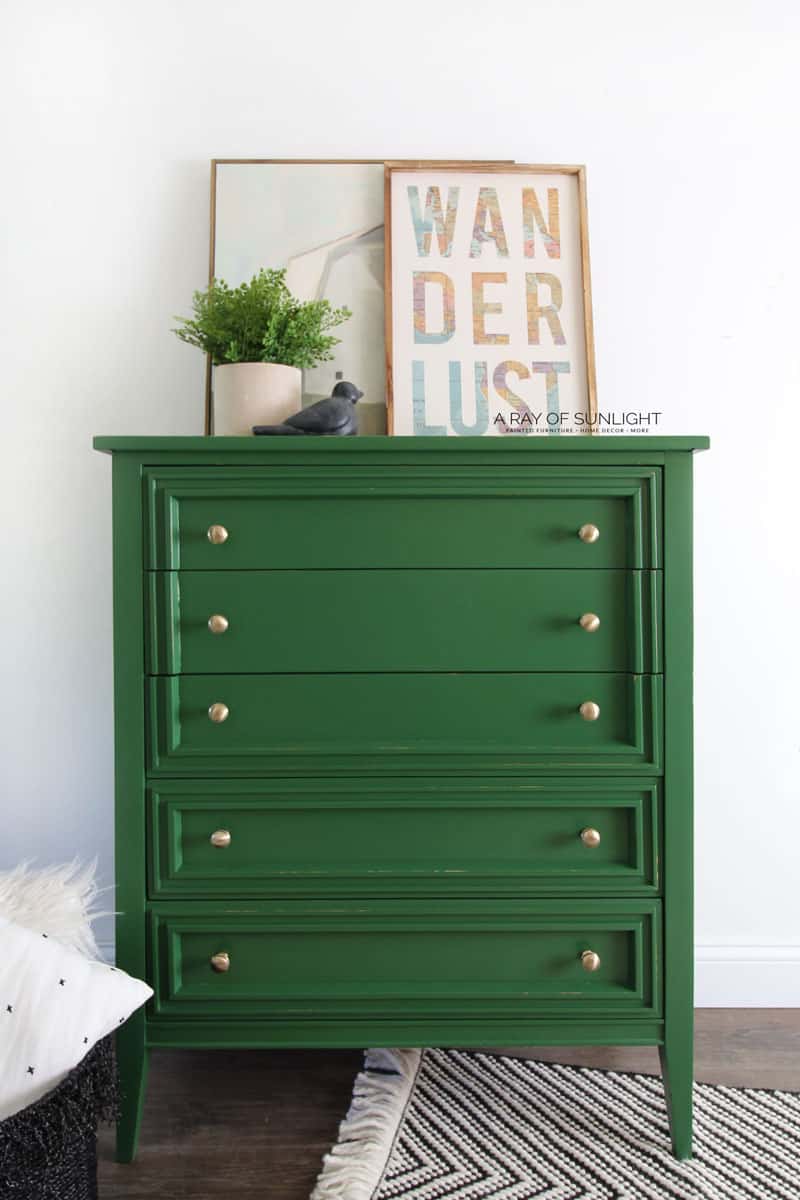 The Green Painted Modern Dresser