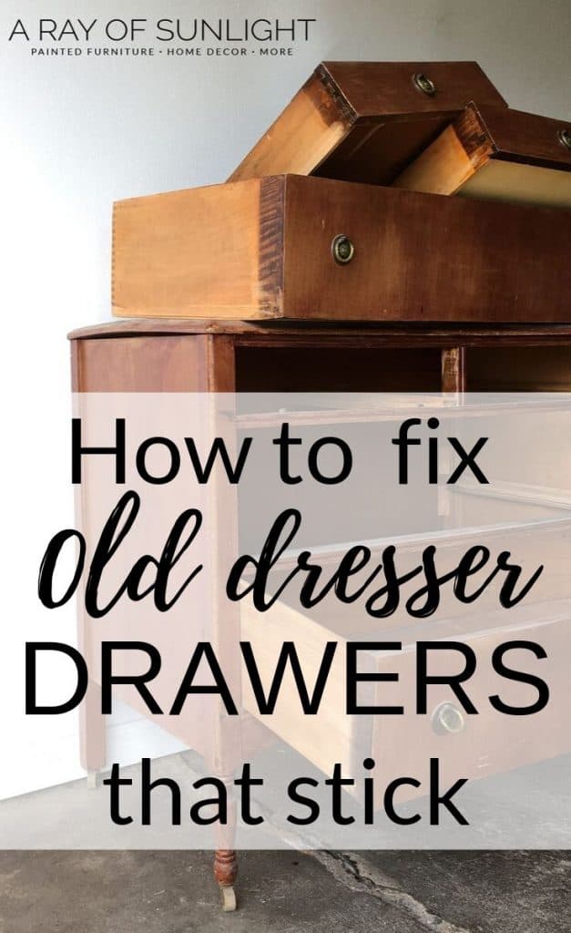 How To Fix Old Dresser Drawers That Stick, Fixing Dresser Drawers Bottom