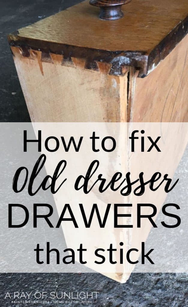 How To Fix Old Dresser Drawers That Stick, Adding Drawer Slides To Old Dresser