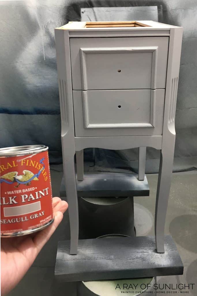 General Finishes Milk Paint on Nightstand Makeover