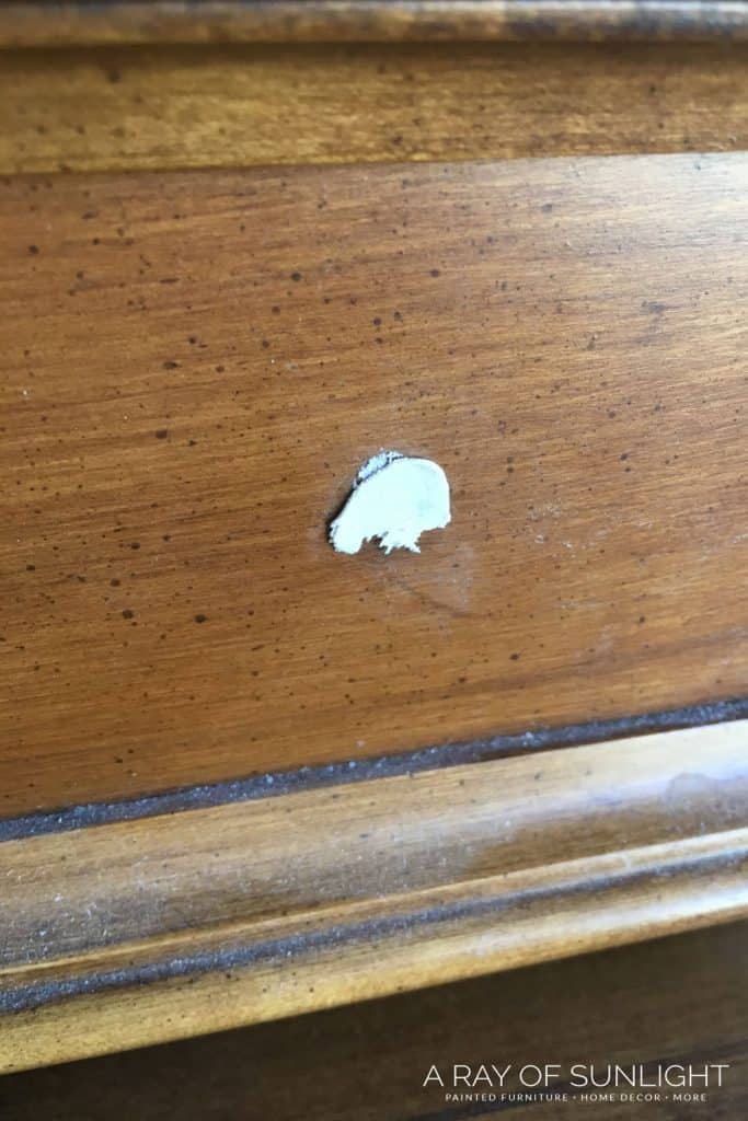 How to change hardware on a dresser - fill hardware hole