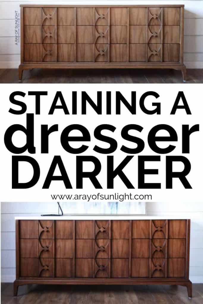 Staining a dresser darker before and after