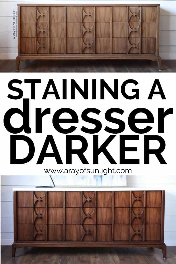 Staining a Dresser Darker