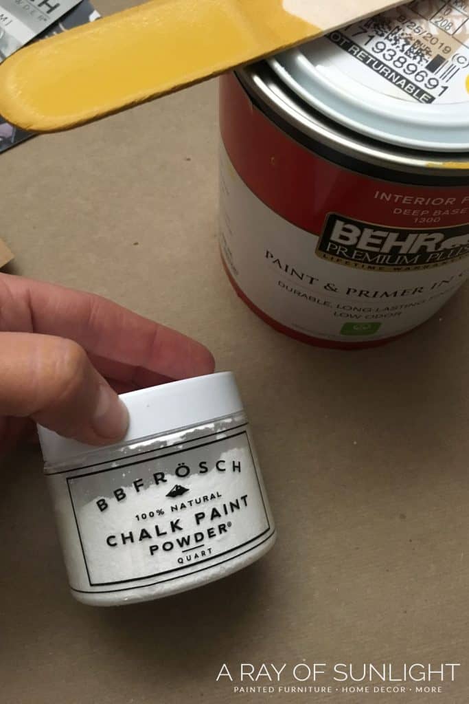 bb frosch chalk paint powder on painted dresser