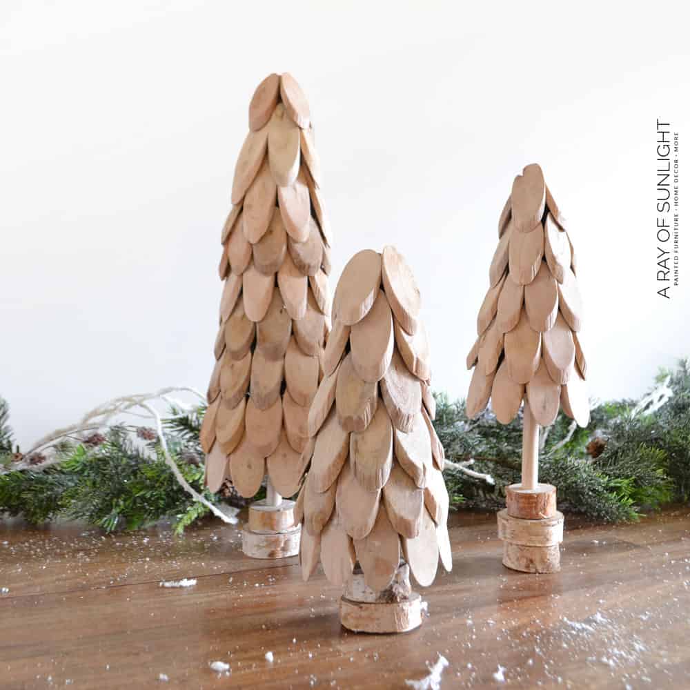 DIY Small Wooden Christmas Trees