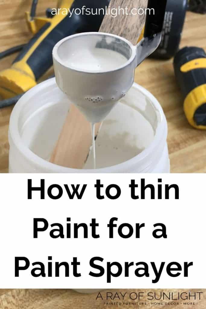 how to thin chalk paint for sprayer