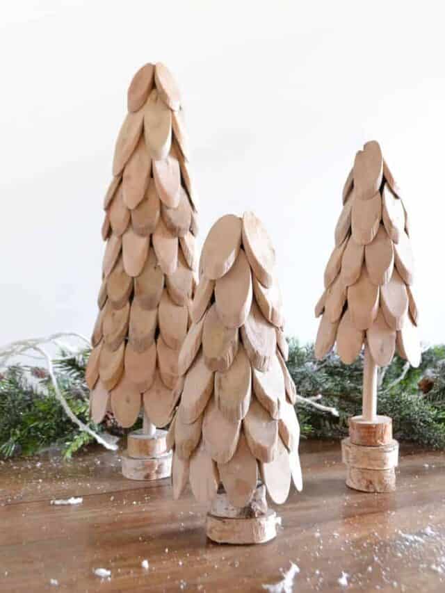DIY Small Wooden Christmas Trees Story