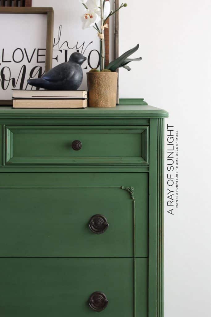 emerald green dresser