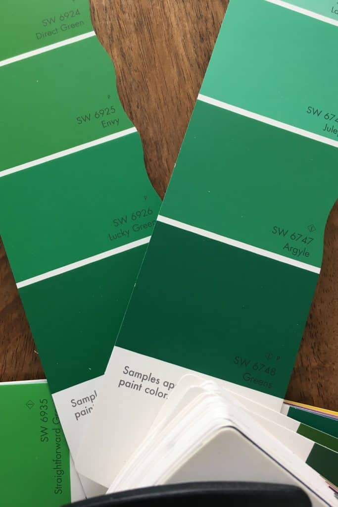 green paint color samples