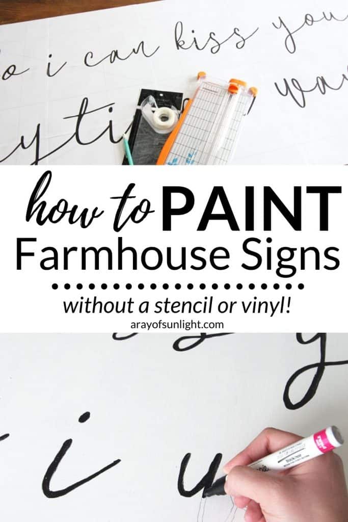 How to Paint Farmhouse Signs