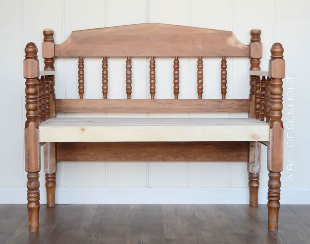 A Bench From Headboard And Footboard, Bench Made From Twin Bed Frame