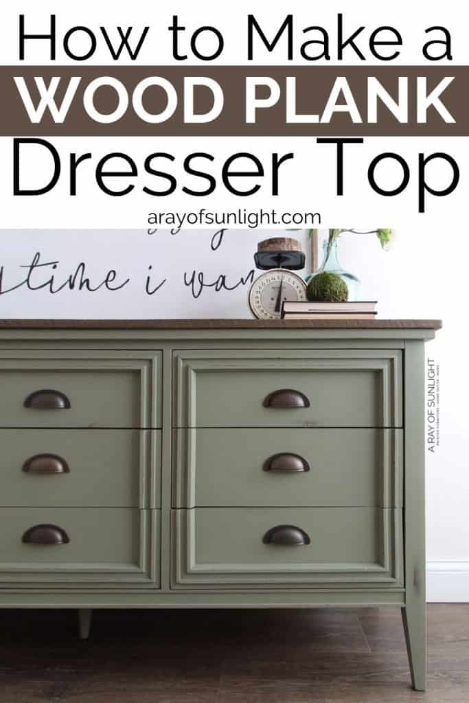 How to Make a Wood Plank Dresser Top