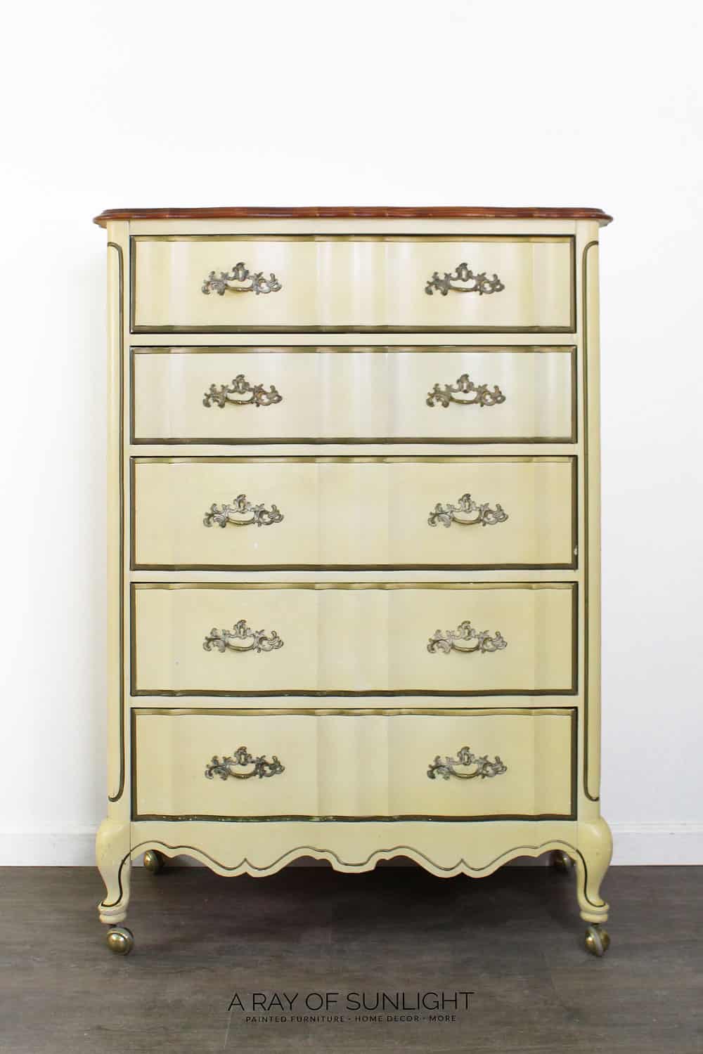tall dresser before the makeover