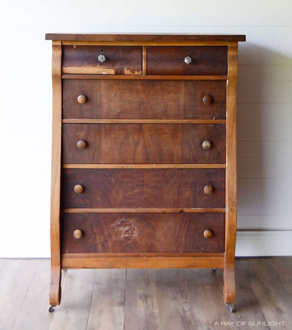 old empire dresser with six drawers