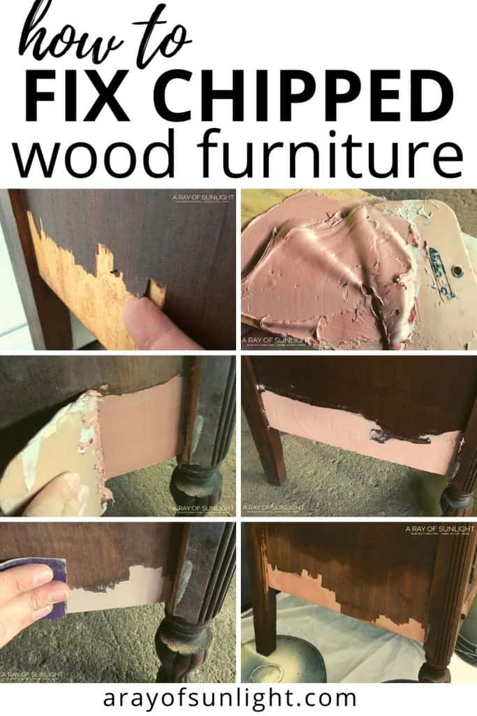 how to fix chipped wood furniture