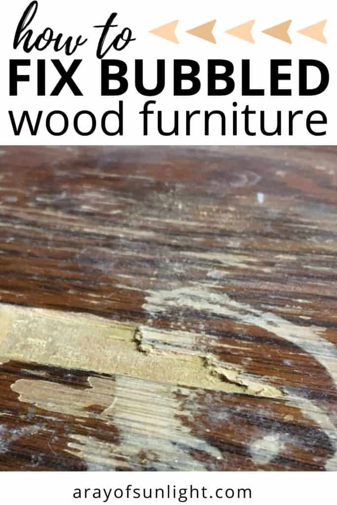 fix bubbled veneer on furniture