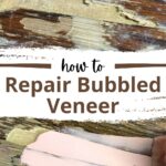 putting wood filler on a bubbled veneer