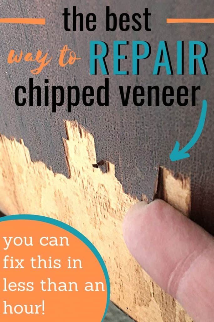 repair chipped veneer on furniture