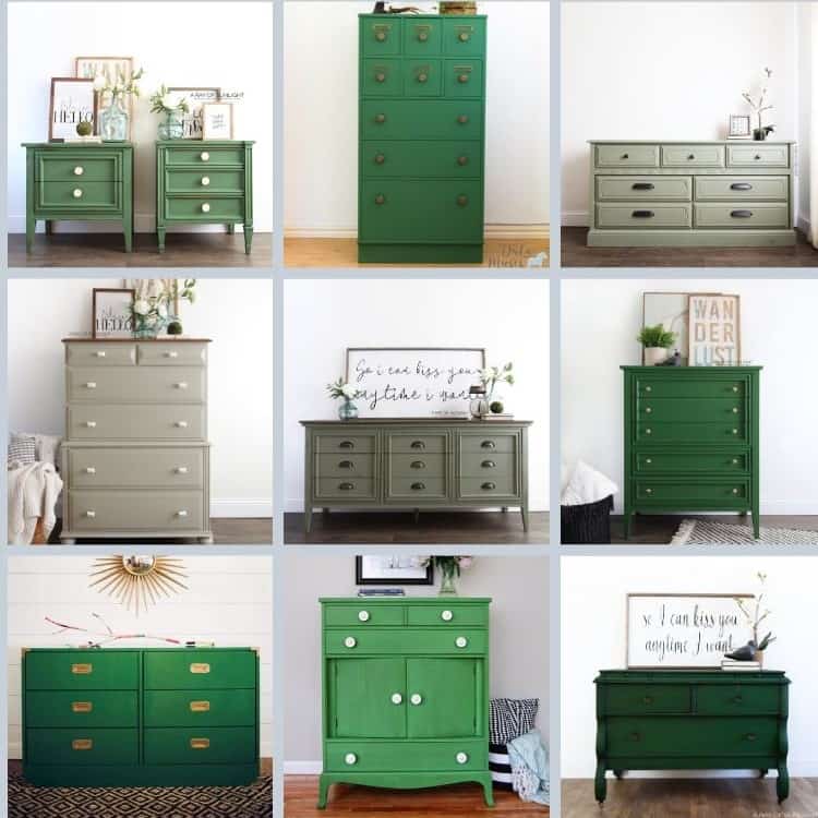 Best Green Painted Furniture Ideas, Best Color To Paint Antique Dresser