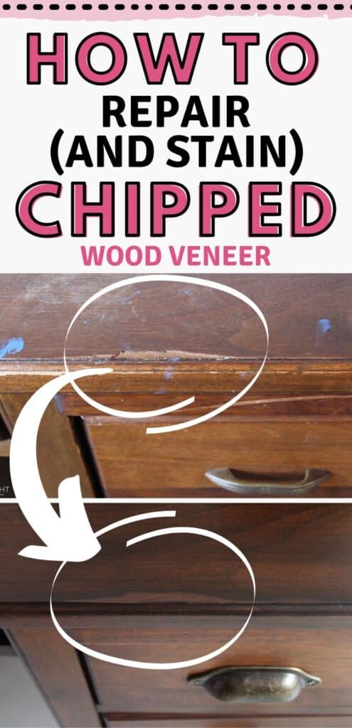 Chipped Veneer Furniture, How To Repair Chipped Veneer On Antique Furniture