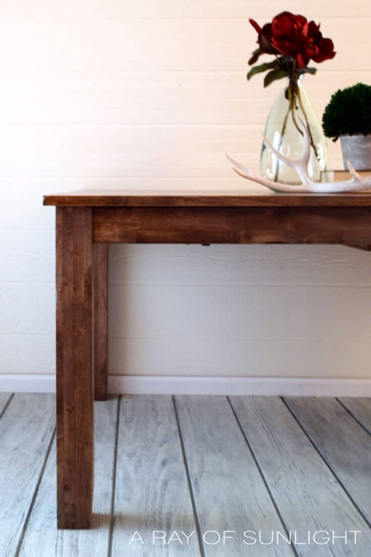 DIY weathered wood kitchen table