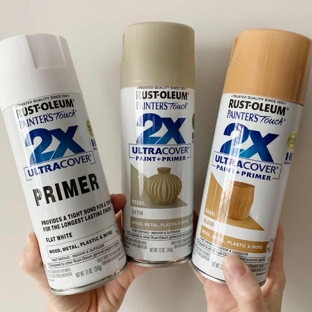3 cans of Rust-Oleum spray paint for furniture