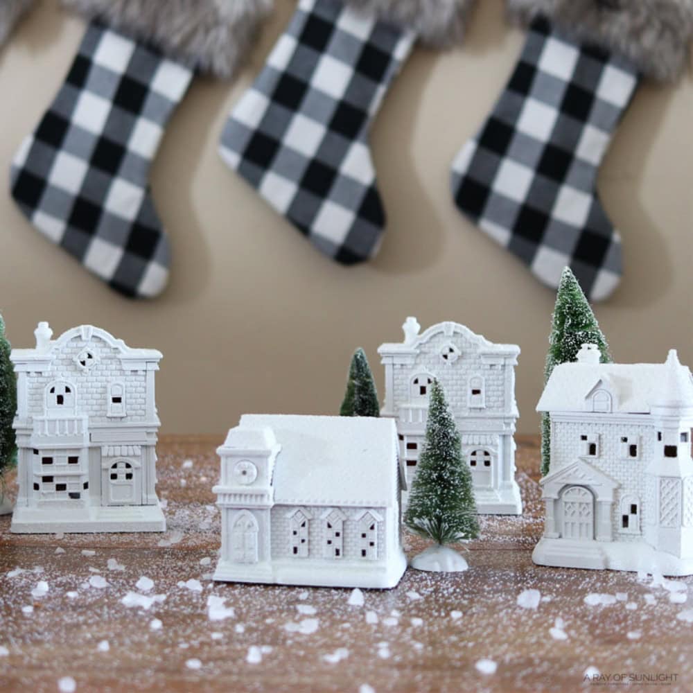 Christmas village after the makeover