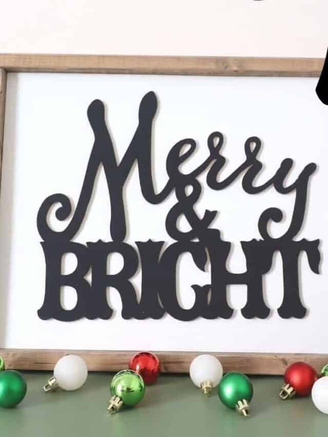 Merry and Bright Wooden Sign Story