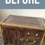 old scratched trunk with missing handles