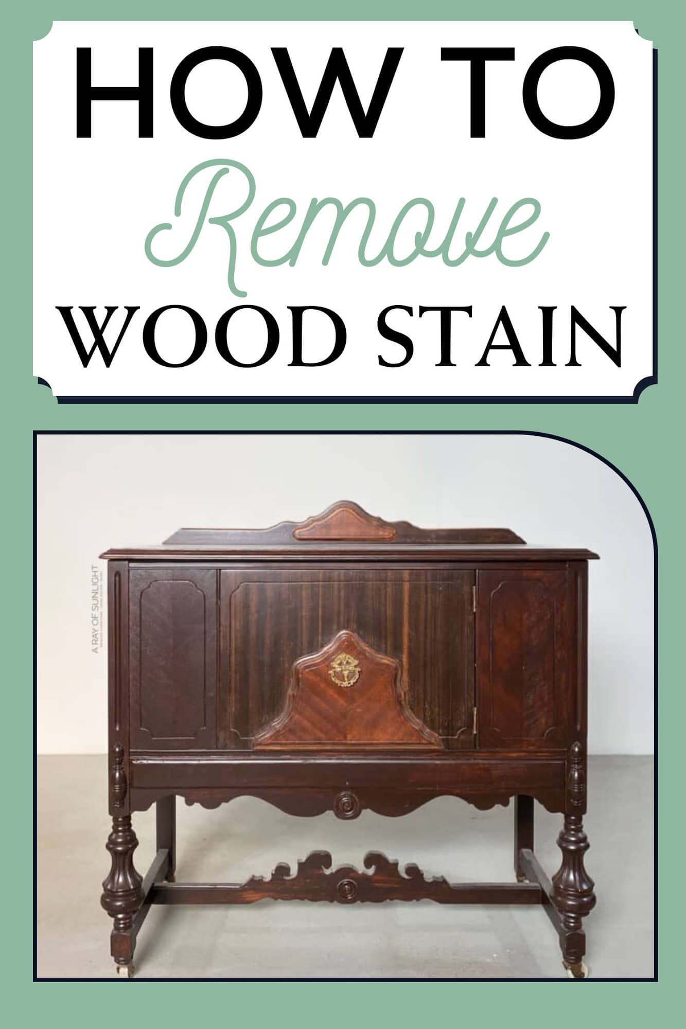 How to Remove Wood Stain