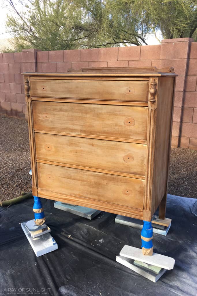 dresser outside ready for paint
