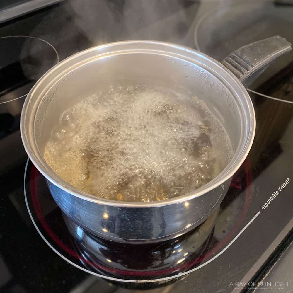 hardware boiling in pot of water