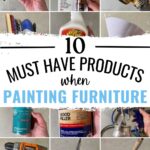 collage photo of top ten tools for painting furniture