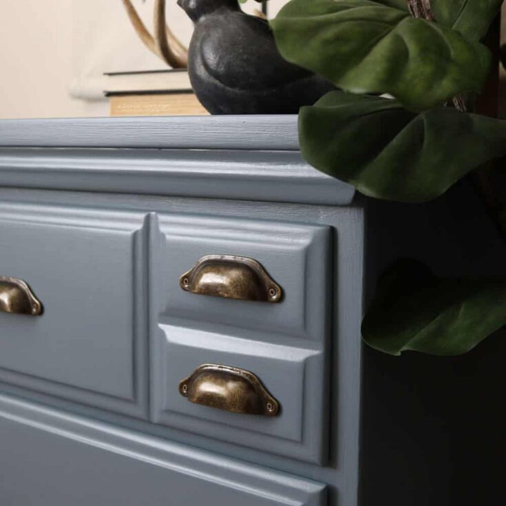 behr chalk painted dresser makeover