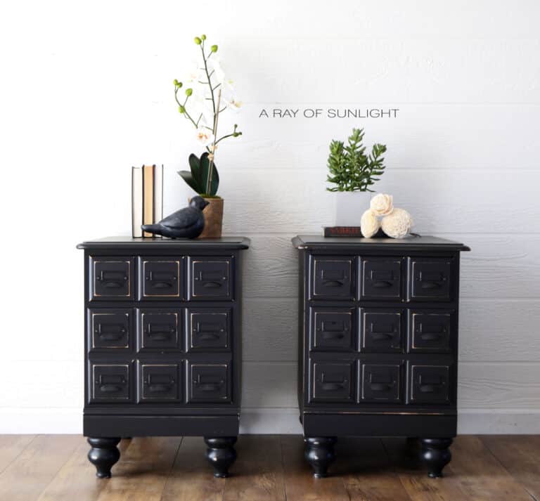 Apothecary Style Vintage Nightstands Makeover