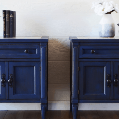The Antique Blue Nightstand Makeover Story