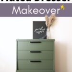 green fluted dresser makeover