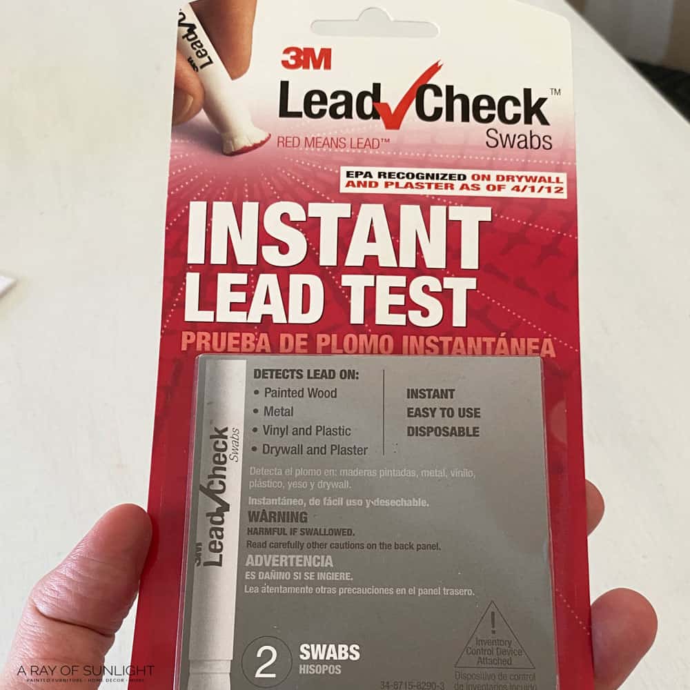 Lead based paint test kit