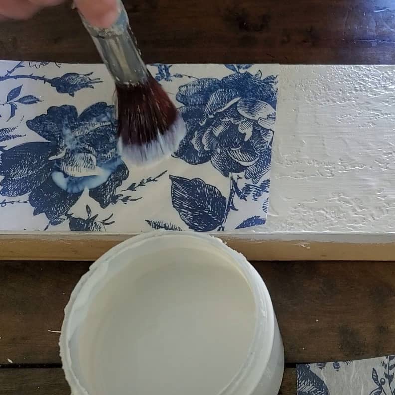 applying clear coat to top of rice paper